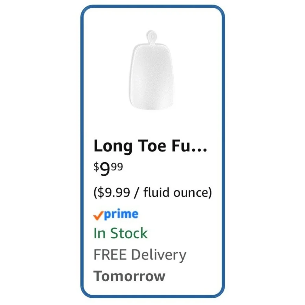 NOVO OVO Long Toe Nail Tips Women 120pc Clear NEW Curved Matte Tapered Square